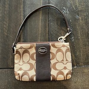 Authentic Coach wallet/clutch - classic brown and tan!